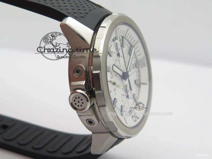 MIROTIME 0731 SportInspired Aquatimer Chrono IW376803 V6F 1:1 Best Edition White Dial On Rubber Strap A 7281